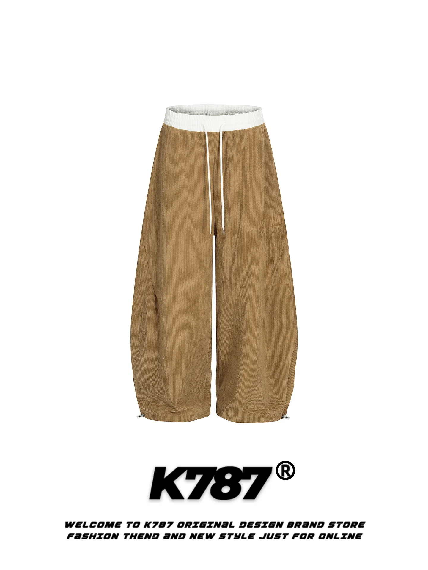 

Мужские повседневные брюки K787 в американском ретро-стиле с принтом собачьих лап, из вельвета, с высокой талией, свободного кроя, прямые, для спорта и на каждый день