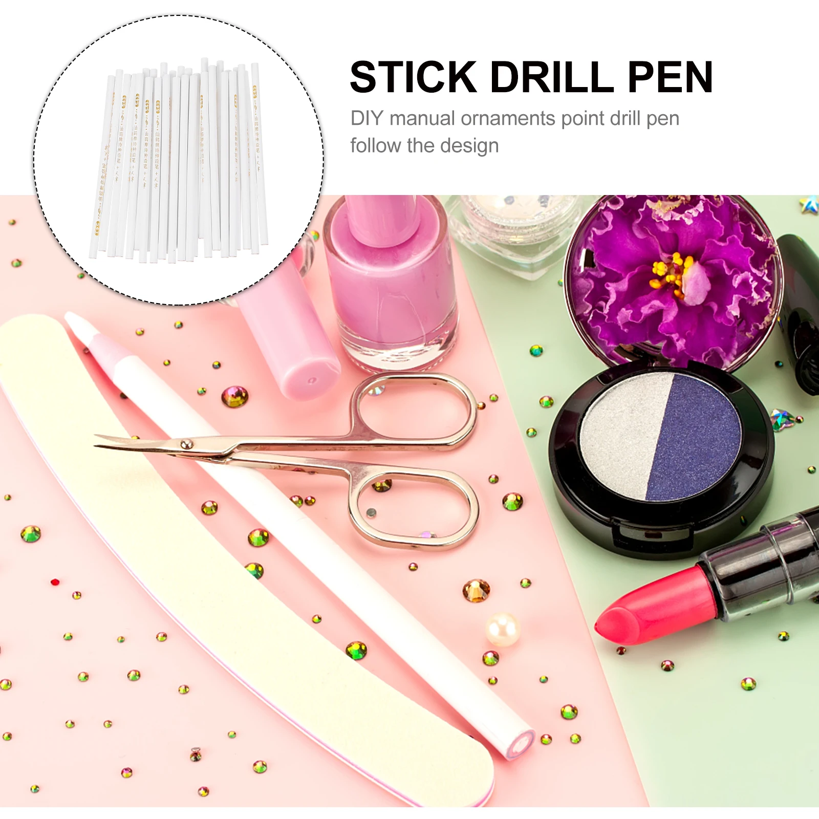 

30pcs Art Diamond Picture Painting Diy Manicure Supply Lightweight Portable Manicure Tool For Women Point Drill Dotting Pen Nail