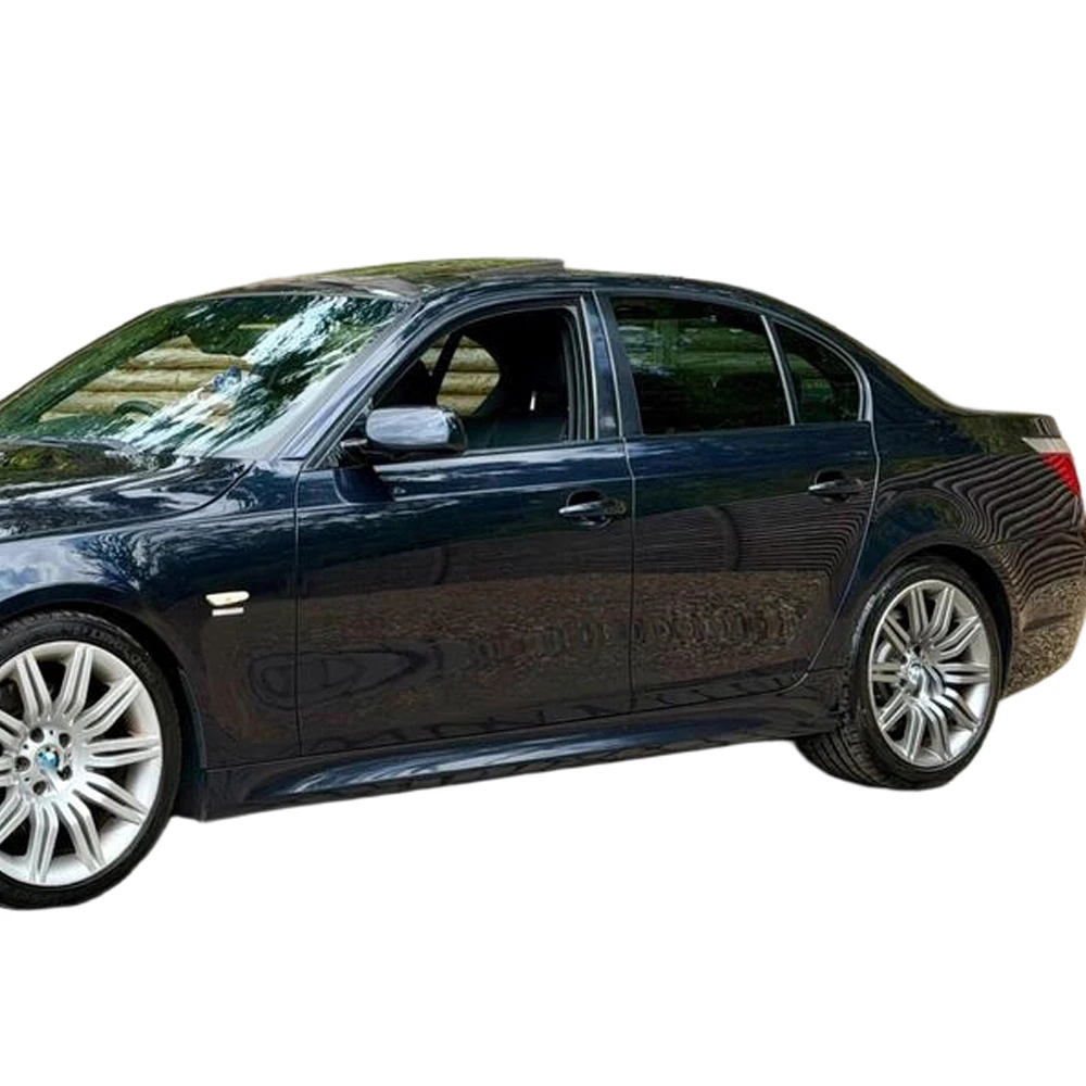 Glänzender/Matter Schwarzer Chrom-Aufkleber zur Entfernung für BMW 5er E60 2004-2010 Limousine, Außenverkleidung für Autofenster – Detail 5