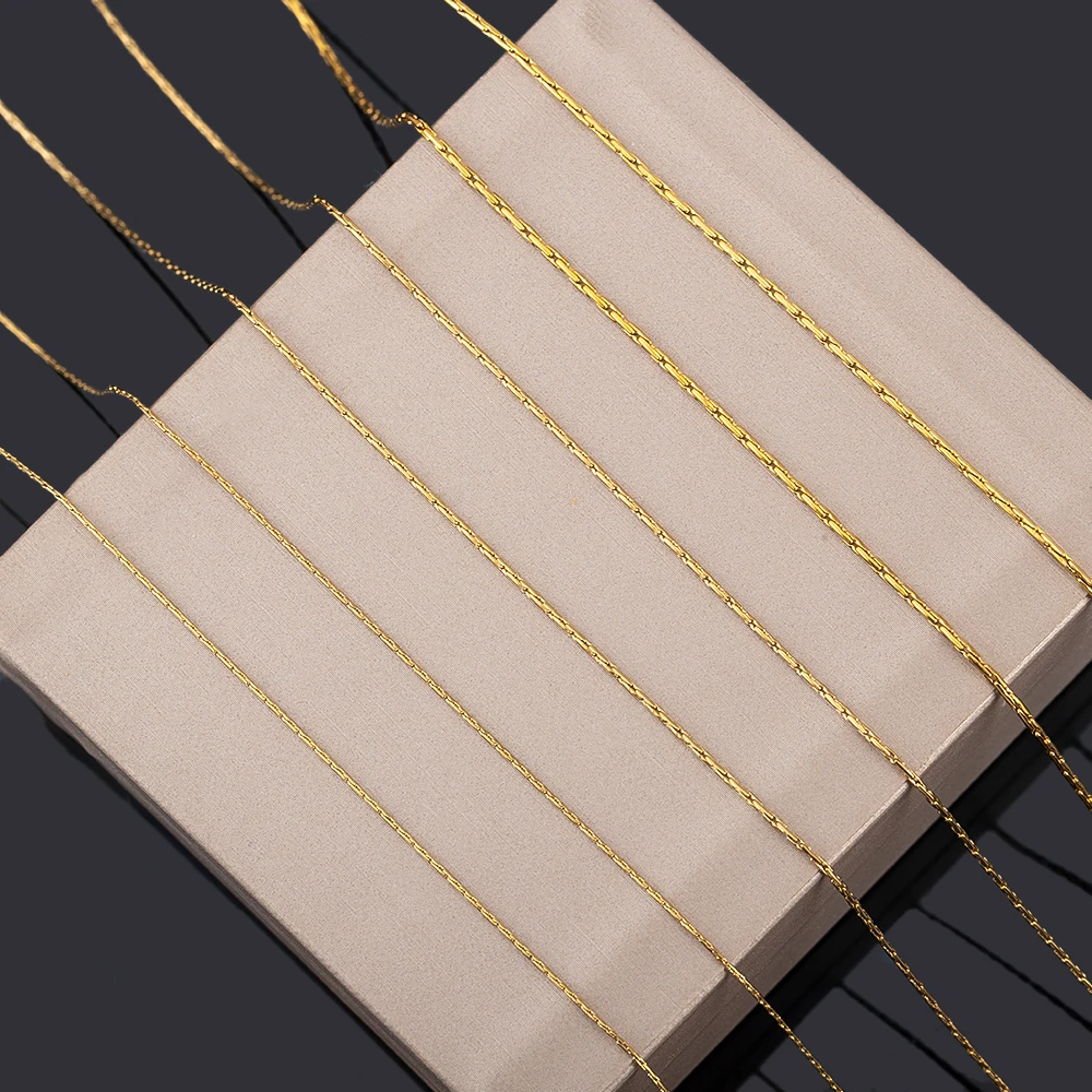 

1M 5M 10M Stainless Steel 0.3mm 0.4mm 0.5mm Gold Color Thin Chains Handmade Chains for DIY Necklace Jewelry Making Accessories