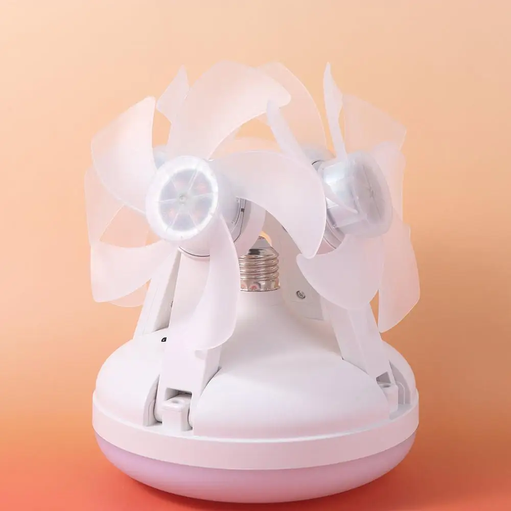 2 in 1 Ceiling Fan Remote Control 3 Gears Dimming Hanging Fan with LED Light Eye Protection Universal Electric Cordless Fan