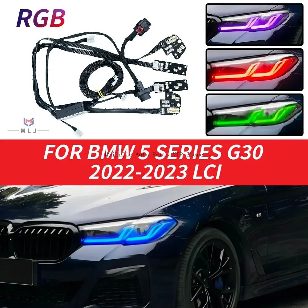 

New RGB headlight wiring harness FOR BMW 5 SERIES G30 2022-2023 LCI RGB headlight plug wiring harness internal wiring harness
