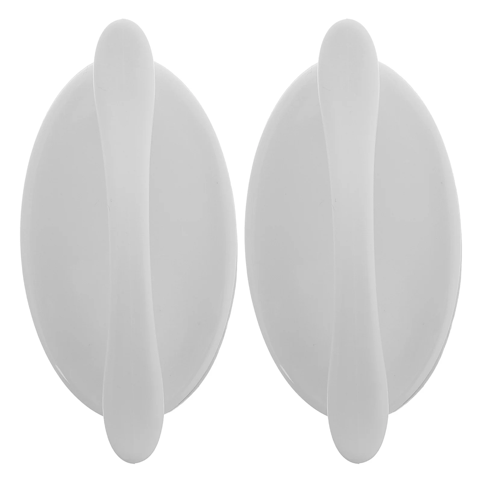 

2pcs Adhesive Door Pulls For Bathroom And Kitchen Stick On Knob For Glass Door Plastic Push Pull Handle For Elderly Self Stick P