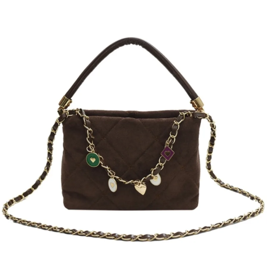 

New fashionable hundreds of simple niche design handheld chain small bag female foreign chic single shoulder crossbody bag