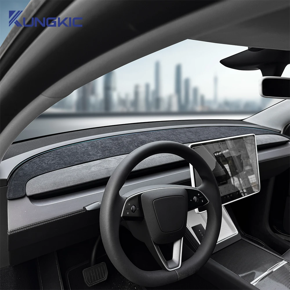 

for Tesla Model Y Juniper 2025 2026-up Sunshade Protector Anti-UV Dash Mat Non-slip Accessories Top Flannel Dashboard Cover Pad
