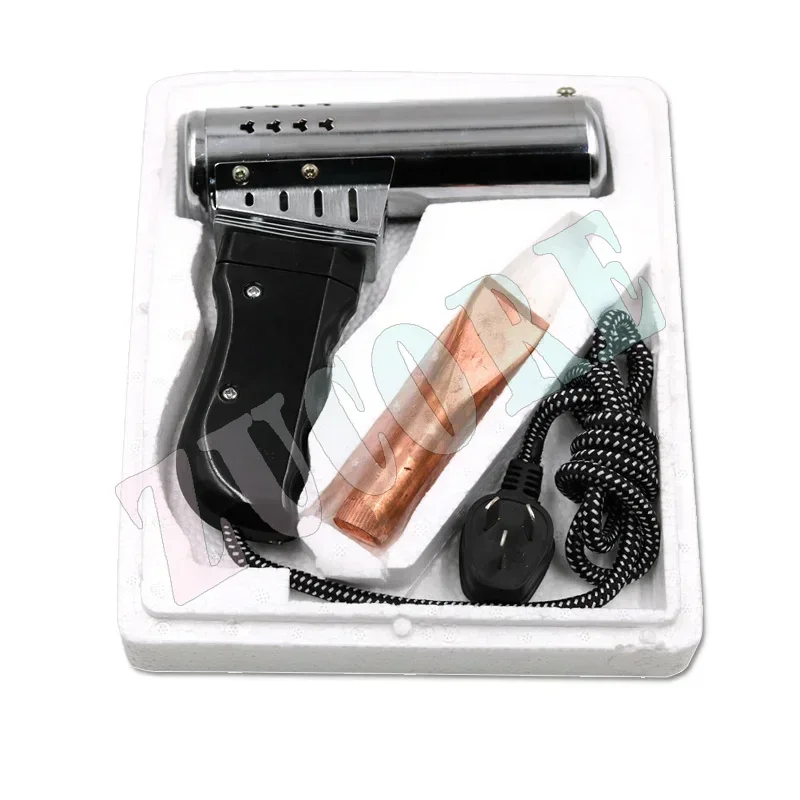 مسدس لحام عالمي جديد 220 فولت 500 وات، مسدس ساخن مع درجة حرارة 200-400 درجة مئوية، طرف إزميل، لحام حديد لحام قوي محمول باليد