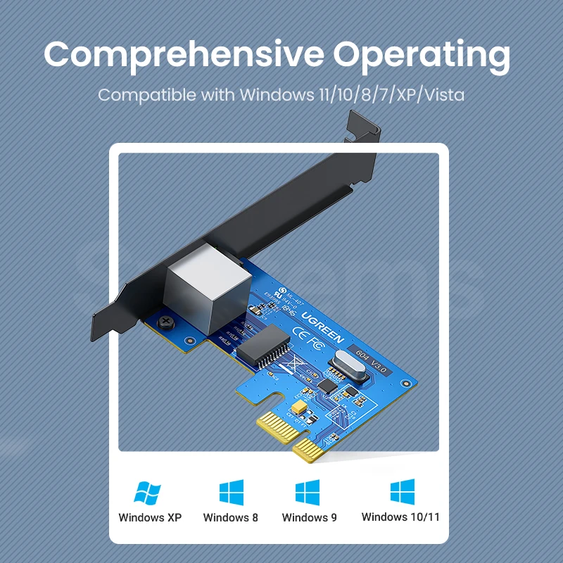 Imagem -05 - Ugreen Pcie Ethernet Adaptador 1000mbps 5gbps Pcie Placa de Expansão Rj45 Lan para Desktop Placa de Rede do Windows