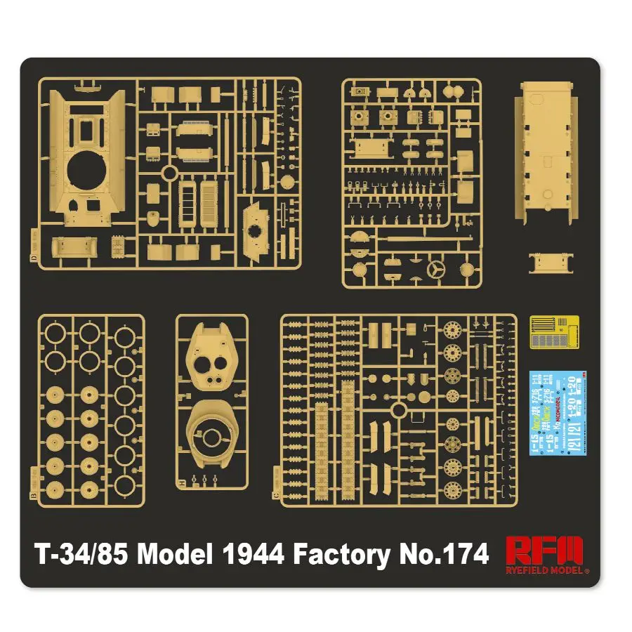 RFM 1/35 T-34/85 Model 1944 Factory No.174 Tank RM5079 RYEFIELD Model Kit