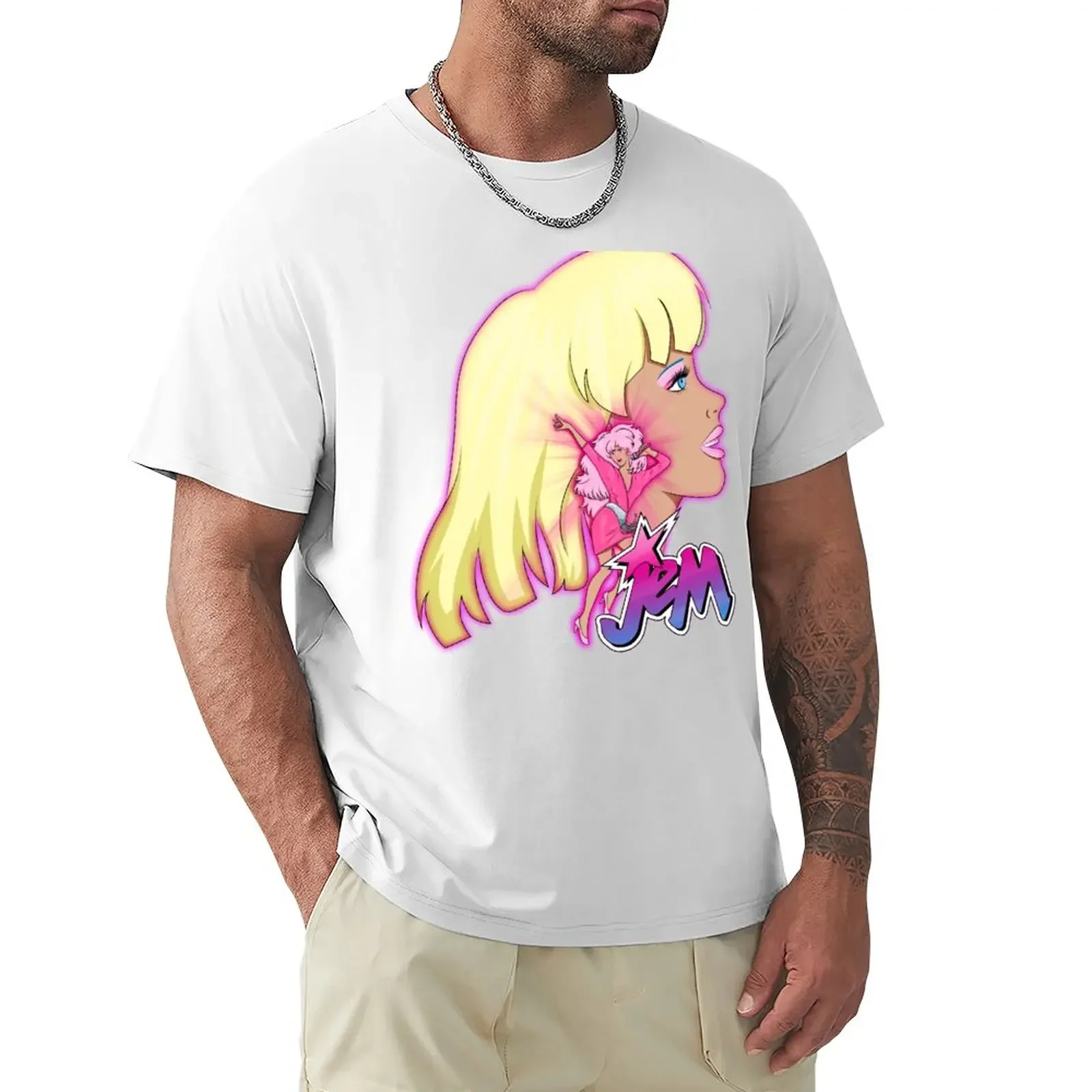 Its Showtime Synergy - Jem logo T-Shirt vintage clothes anime for a boy mens plain t shirts