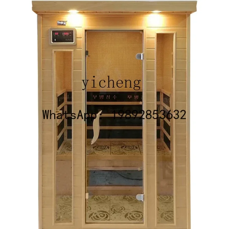 LYY Sweat Steaming Room Home Sauna Room Far Infrared Tourmaline Beauty Salon Single Double Sauna Set