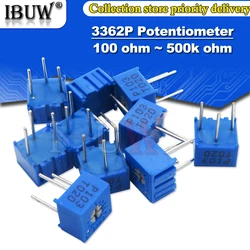 10PCS 3362P resistance 101 201 501 102 202 502 103  Trimpo Trimmer Potentiometer 3362 500R 1K 2K 5K 10K 20K 50K 100K