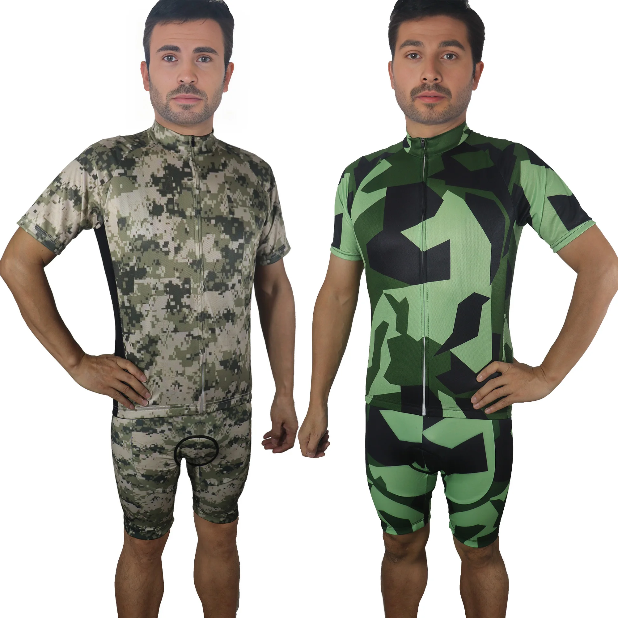 Short Cycling Jersey Set, Summer Bike Jersey , Camouflage, MTB Bib Short, Mountain Road Sport Wear, Moto Kit, Downhill Clothes