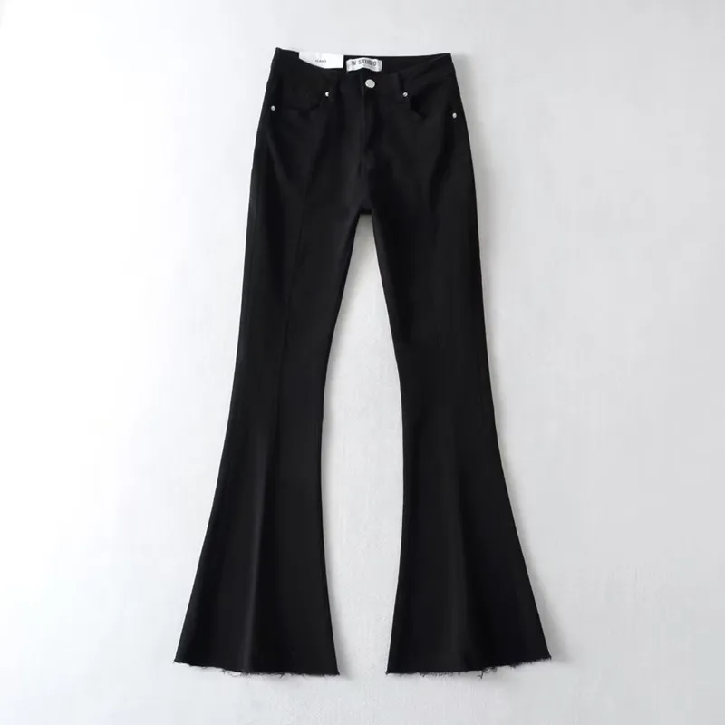 

Джинсы-колокольчики с высокой талией, женские модные облегающие джинсовые длинные брюки в стиле ретро со средней посадкой, универсальные осенние брюки с завышенной талией Proc