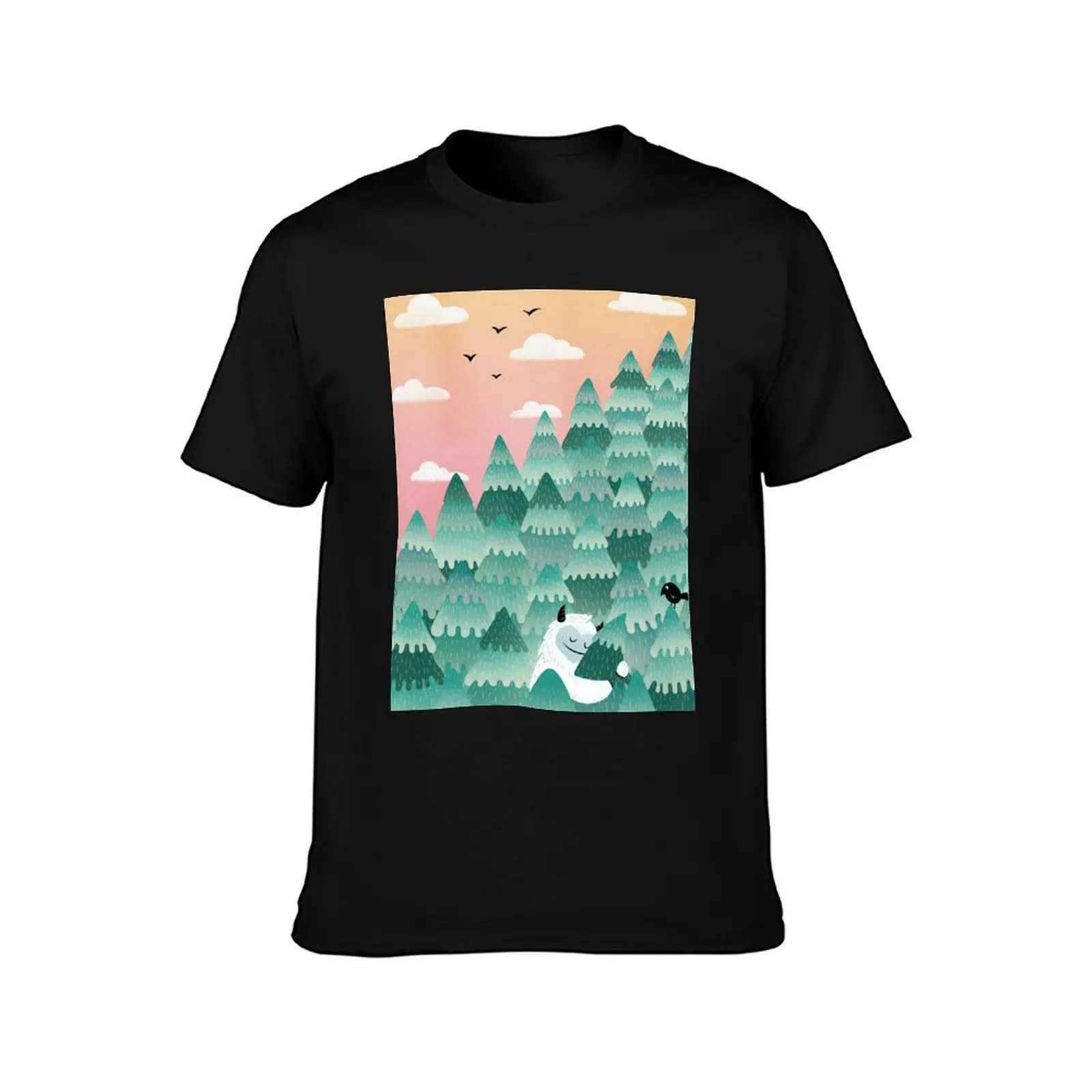 Tree Hugger (Sunrise version) T-Shirt Big Size Crew Neck T-Shirt