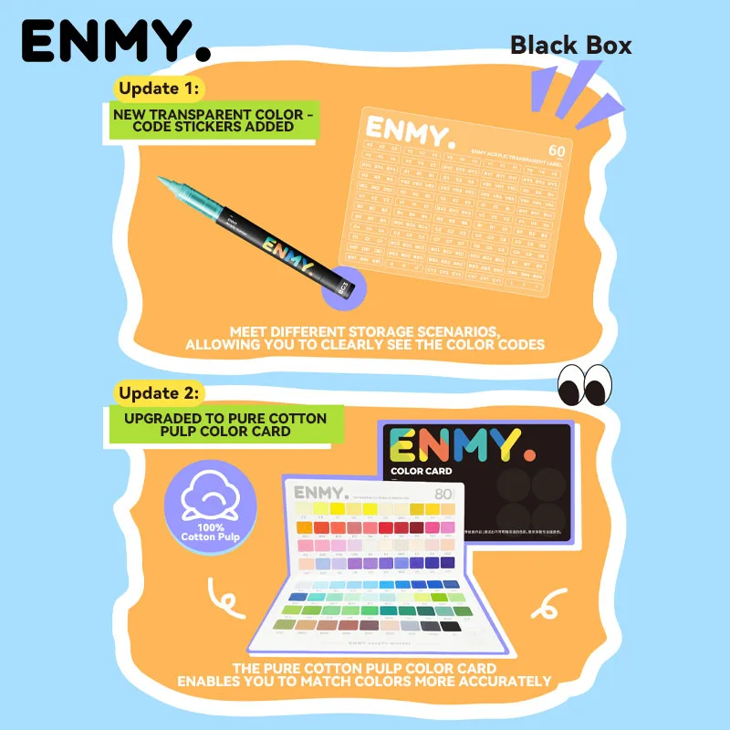علامات الأكريليك السائلة المباشرة من إنمي مع ورق 24-80 لونًا قلم رسم ملون برأس ناعم قلم طلاء DIY