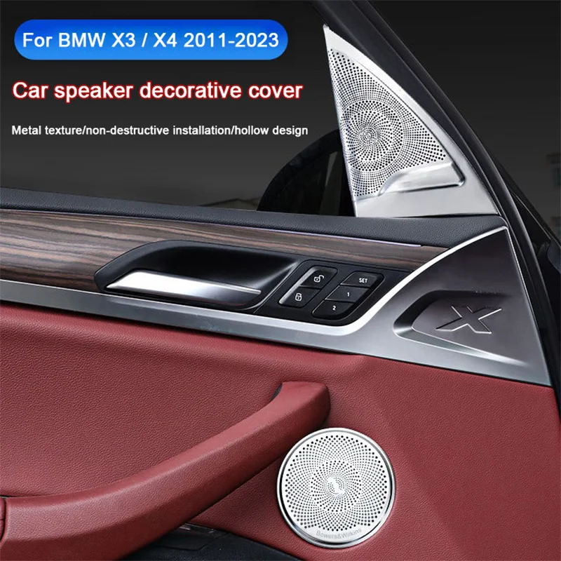 

For BMW X3 X4 F25 F26 G01 G02 2011-2023,Door Speaker Audio Decorative Lid A-pillar Horn Cover Stereo Seat Air Outlet Cover Shell