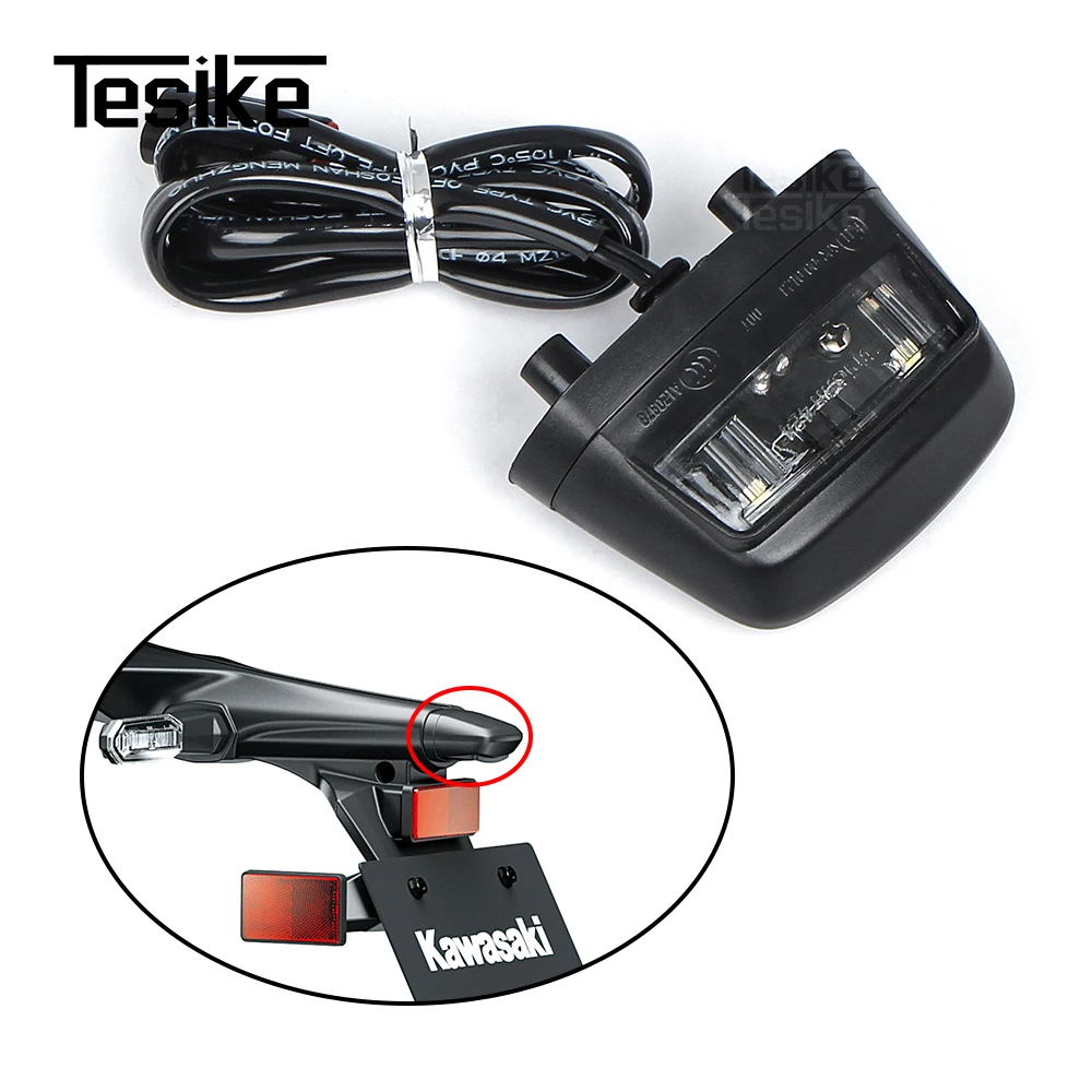 

Rear Fender Mudguard Mudflap Guard Indicator Lamp ABS Number License Plate Light For Kawasaki Z900 Z 900 2021 2022 2023