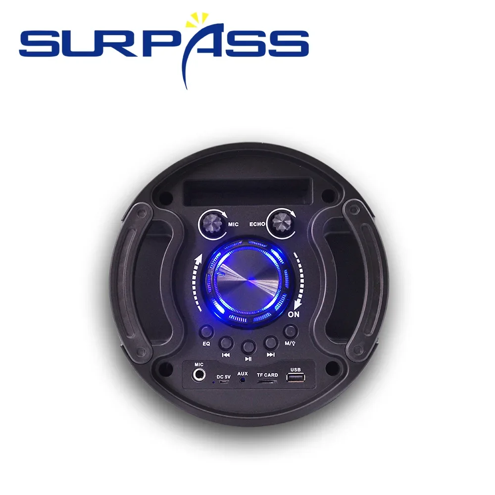 Dual 6.5 นิ้ว 30W BT ลําโพงไร้สายแบบพกพาคอลัมน์สเตอริโอเบสวูฟเฟอร์ Blue-tooth Music Center เสียงกล่องสนับสนุนไมโครโฟนวิทยุ FM