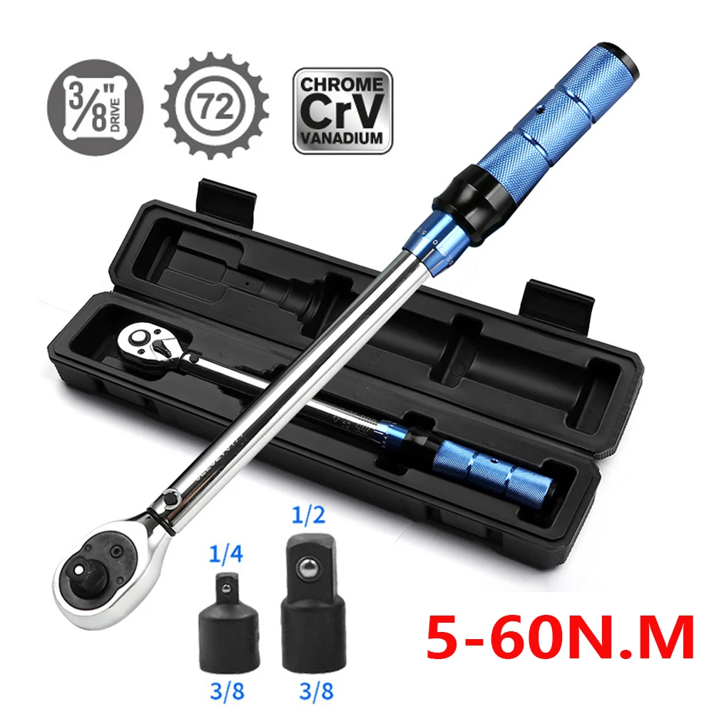 High Precision Square Drive Torque Wrench Ferramenta Profissional de Bicicleta Kit Chave Automotiva ± Polegada 560n.m