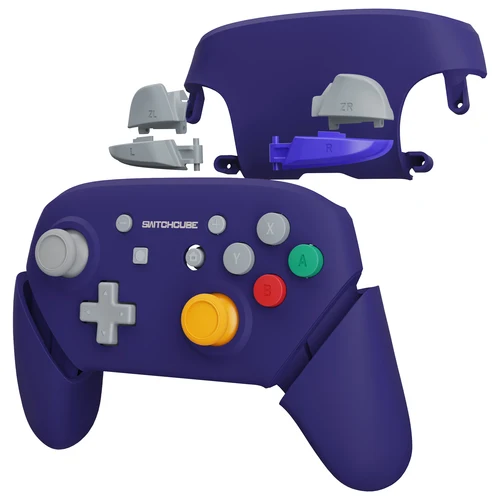 Imagen 2 del producto Manijas de placa frontal eXtremeRate para controlador Nintendo Switch Pro con botones de juego completos - Estilo clásico SwitchCube