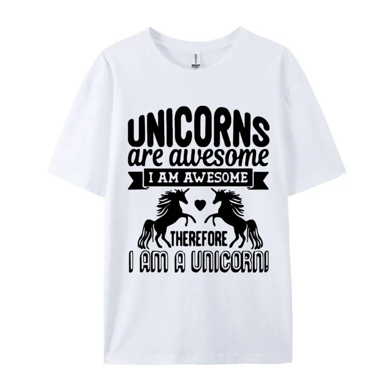 

Basic T-shirt Printed On Unicorns Are Awesome Unicorn Lover Tees Discount Party T Shirt Men Tops & Tees Cool