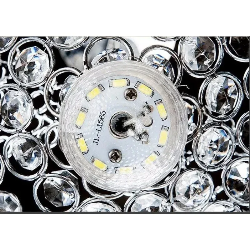 Apple Stainless Steel Modern Led Crystal Bedroom Lamp Luster Restaurant Pendant Lamps