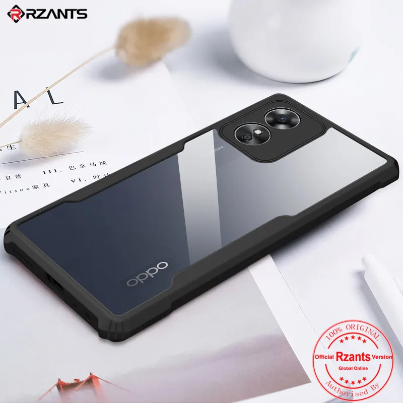 Rzants For OPPO A17 4G A58 A78 5G Case Hard Air Bag Protection Slim Clear Cover