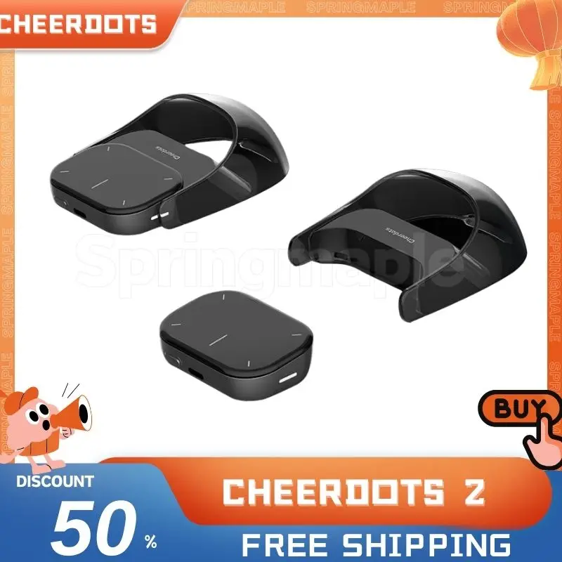 CheerTok Cheerdots 2 Mouse AI All-in-one Mobile Detachable Air Mouse Bluetooth Wireless Touchpad Laser Presenter Remote Control