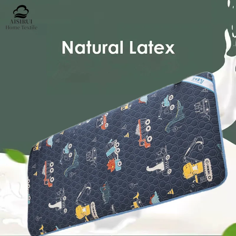 

Summer Sleeping Quilting Thailand Latex Mat Cartoon Cool Breathable Bed Mattress 0.5CM Baby Cooler Student Boys and Girls Pad