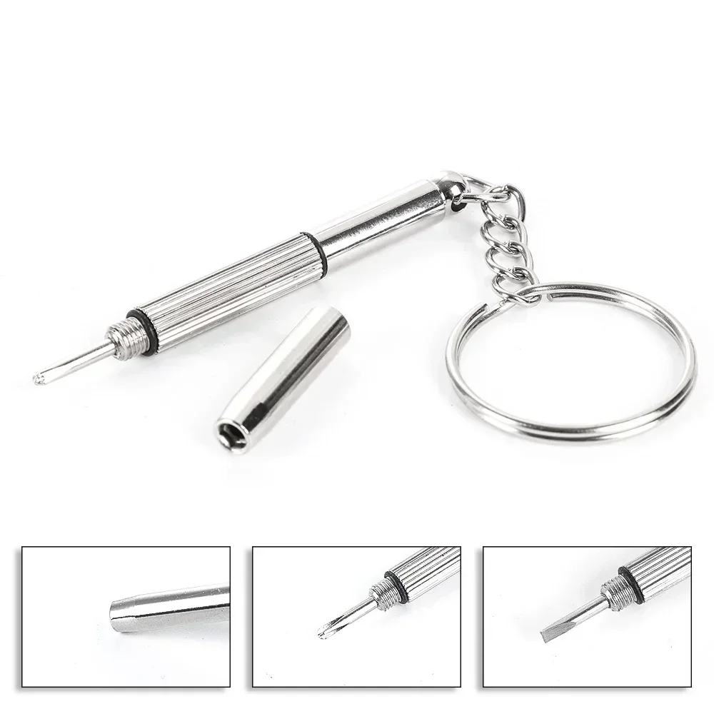 Stahl Brillen Schraubendreher Brillen Schraubendreher Uhr Reparatur Kit mit Schlüsselbund Tragbare Hand Werkzeuge Präzision Schraubendreher Werkzeuge – Detail 6