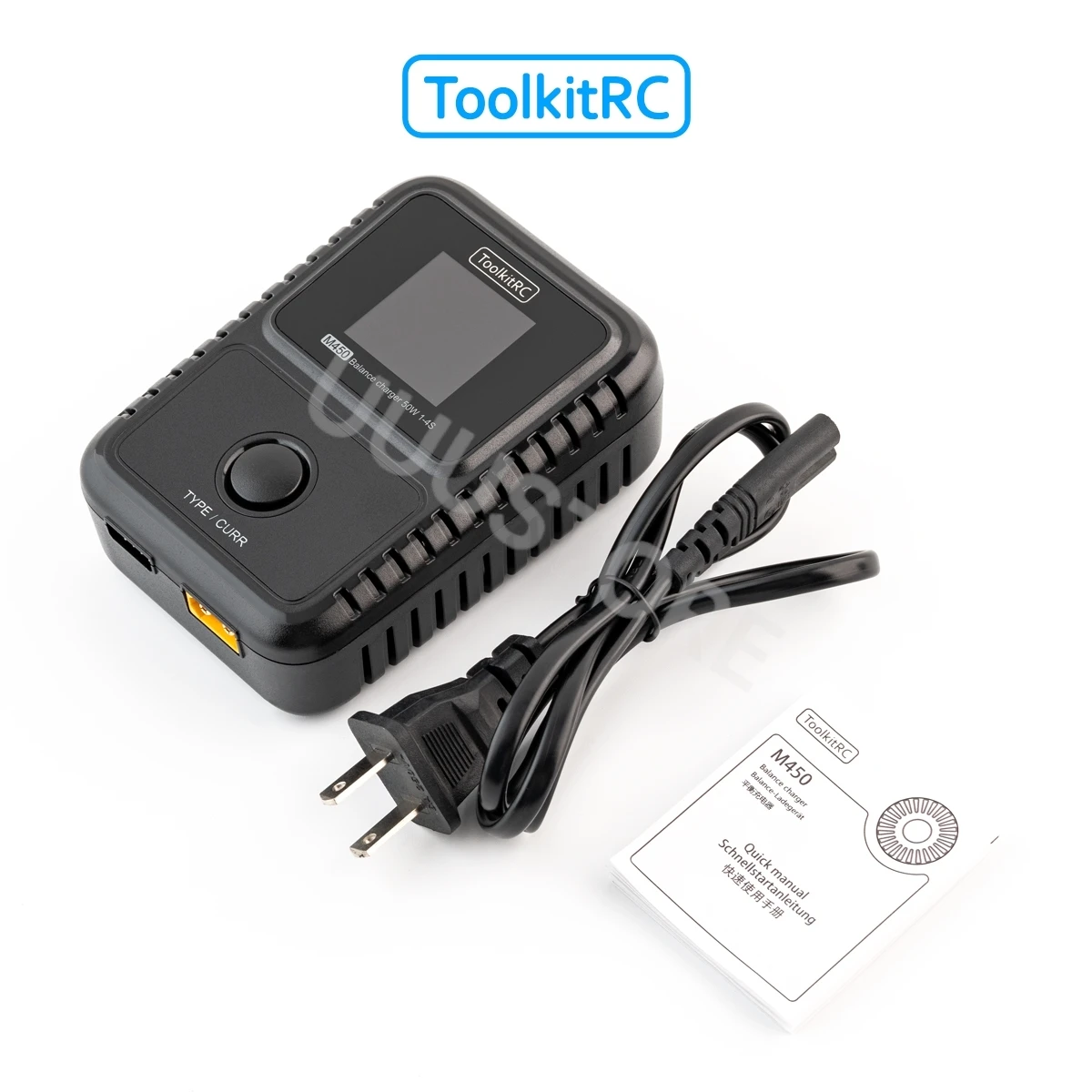 Toolkitrc M450 50W 2~4S LiPo LiHV LiFe Battery Balance Charger Colorful Display controlla Cut-Off Voltage For RC Model