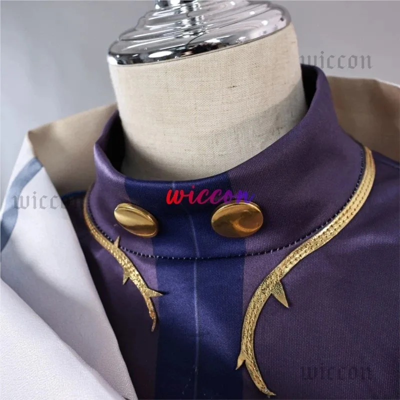 혼카이 스타 레일 스킨즈 선데이 코스프레 의상 가발 유니폼 블루 화이트 코트 귀걸이 신발 할로윈 파티 여성 남성 소품;3.k'6;