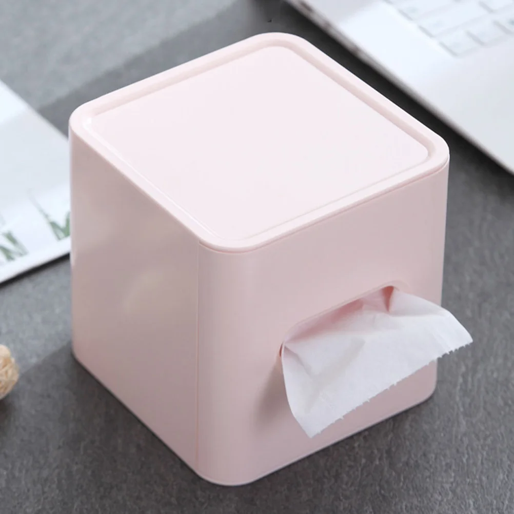 

Cube Storage Organizer Tissue Box Desktop Stand Bedroom Napkin Holders Bracket Pink Bins