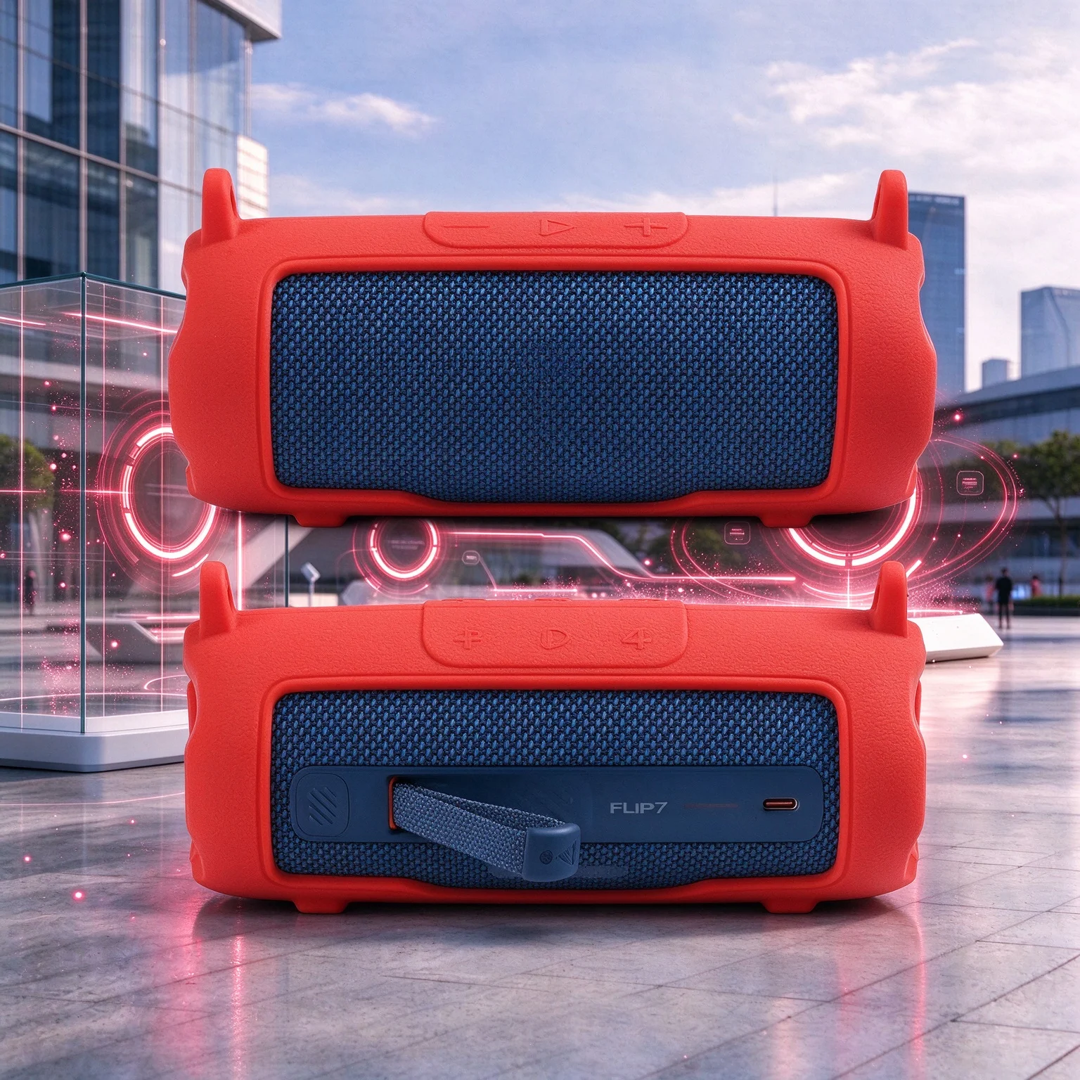 For JBL (Flip7) Protective Case Premium hard EVA shell buffers drop impact and relieves external squeeze force to avoid surface