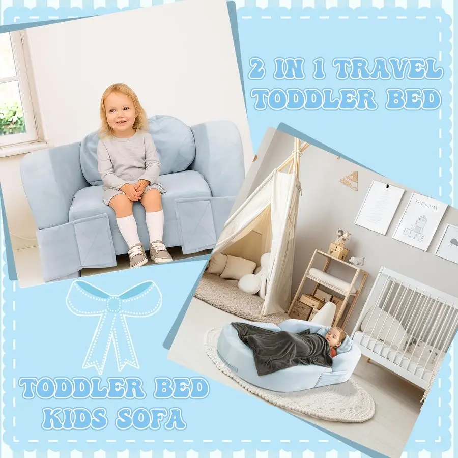 سرير وكرسي للسفر، سرير أرضي للأطفال الصغار، سرير أطفال محمول قابل للطي للاستخدام الداخلي والخارجي، سرير أرضي مع قماش قابل للغسل