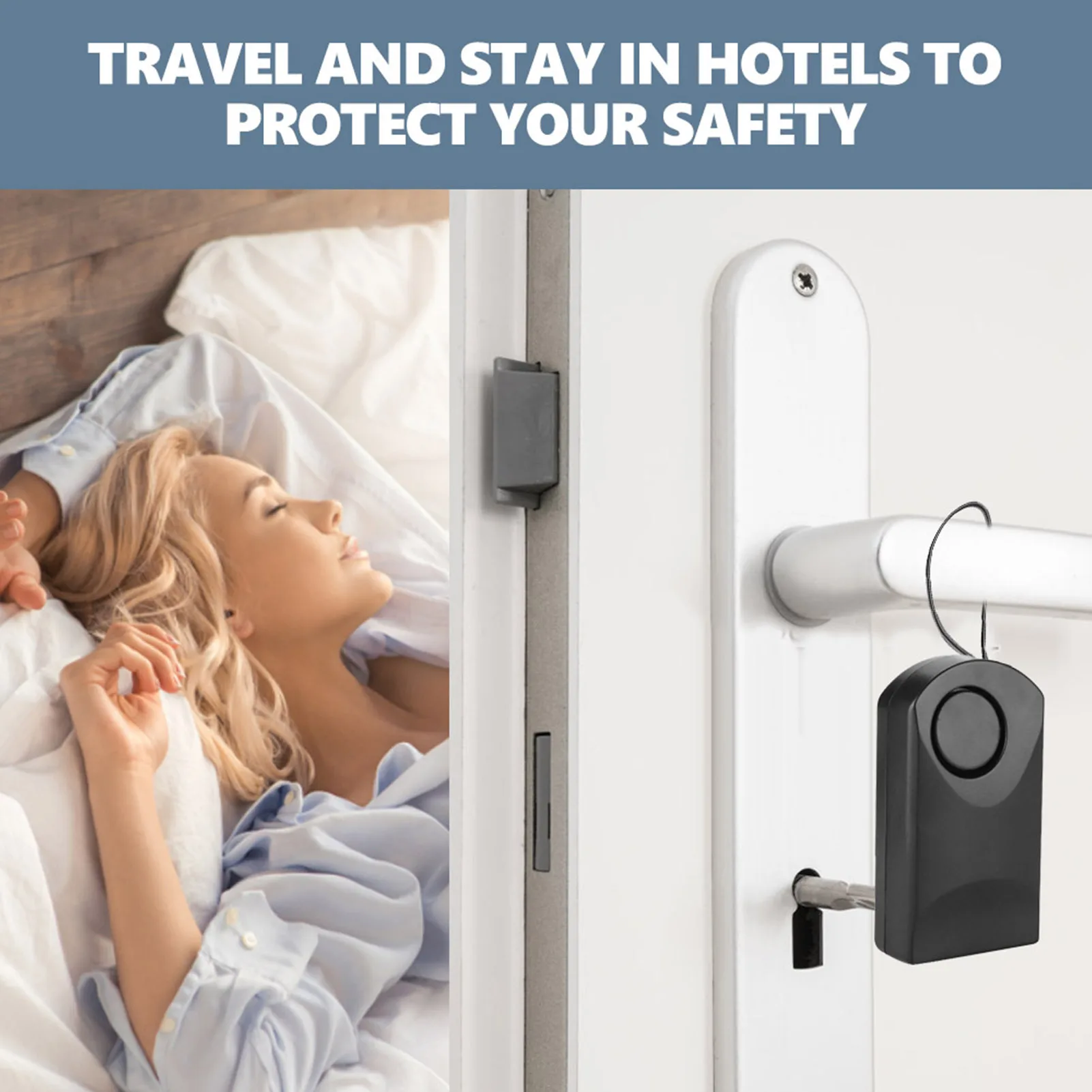 zk30 120db Wireless Touch Sensor Anti Theft Security Alarm Loud Door Knob