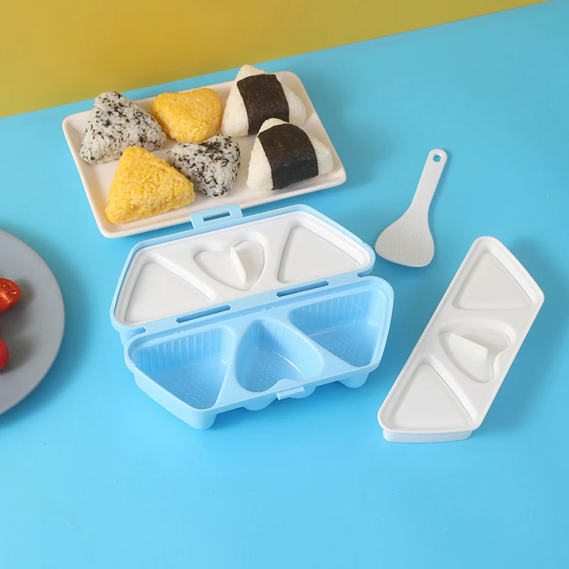 Molde triangular creativo para Sushi, prensa triangular para hacer bolas de arroz, molde triangular reutilizable, Kits de fabricación de accesorios DIY Bento