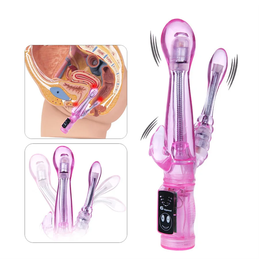 6 Speed Rabbit Vibrator G-spot Clitoral Anal Stimulation Dildo Vibrators Vibrating Penis Waterproof Adult Sex Toys For Woman