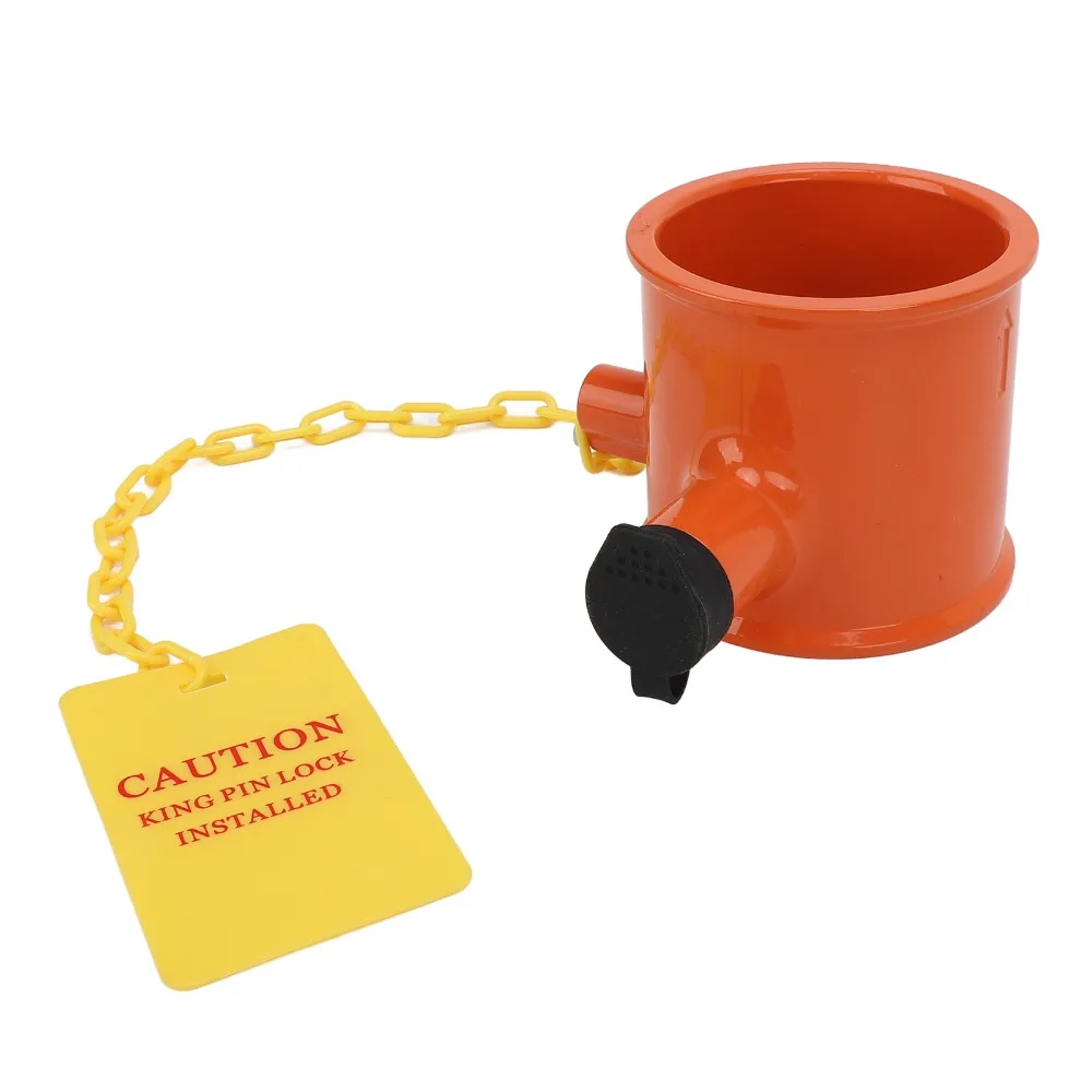 

Security Lock Orange 5th Wheel Lock With 2 Keys Versatile King Pin Lock Trailer Wheel Pin Lock Truck Protection