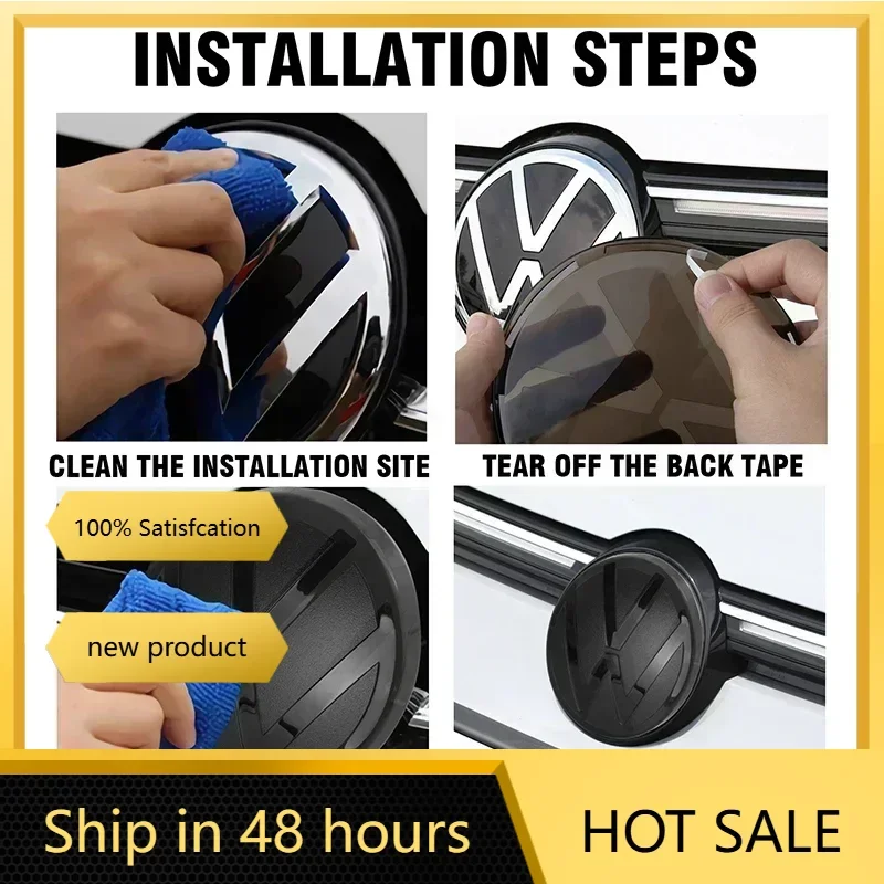 VW Car Front Grill Rear Trunk Emblem Lid For VW GTI Polo Golf MK6 MK7 MK8 Passat B6 B7 B8 B9 Tiguan CC T-ROC Arteon Jetta ID.3