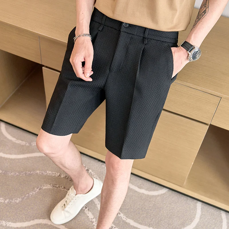 New Arrival Mens Elastic Waist Fashion Shorts Knee Length Summer Casual Pants Stylish Functional for Various Leisure Occasions