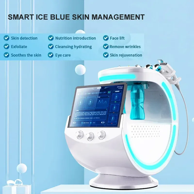 

Best 7 In 1 Hydra Beauty Facial Smart Ice Blue Machine Portable H2O2 Hydra Aqua Peel Hydrodermabrasion Facial Machine