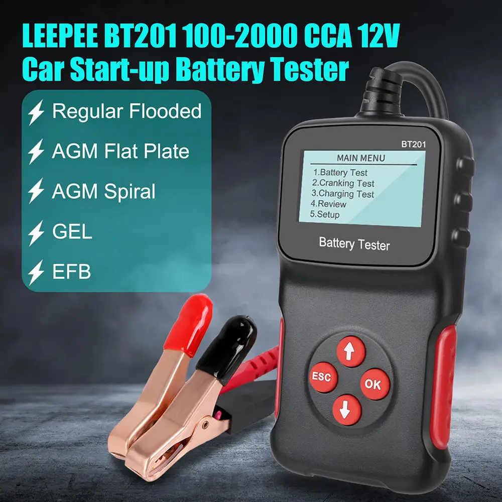 NOYAFA NF-BT201 Car Battery Tester Analyzer 12V 24V  Battery Analyzer Automotive Quick Load Plug Cranking Test Diagnostic Tools ss 905a 7 0 for iphone 6 13 and sam series power boot control line cable power test boot cable added battery boot function