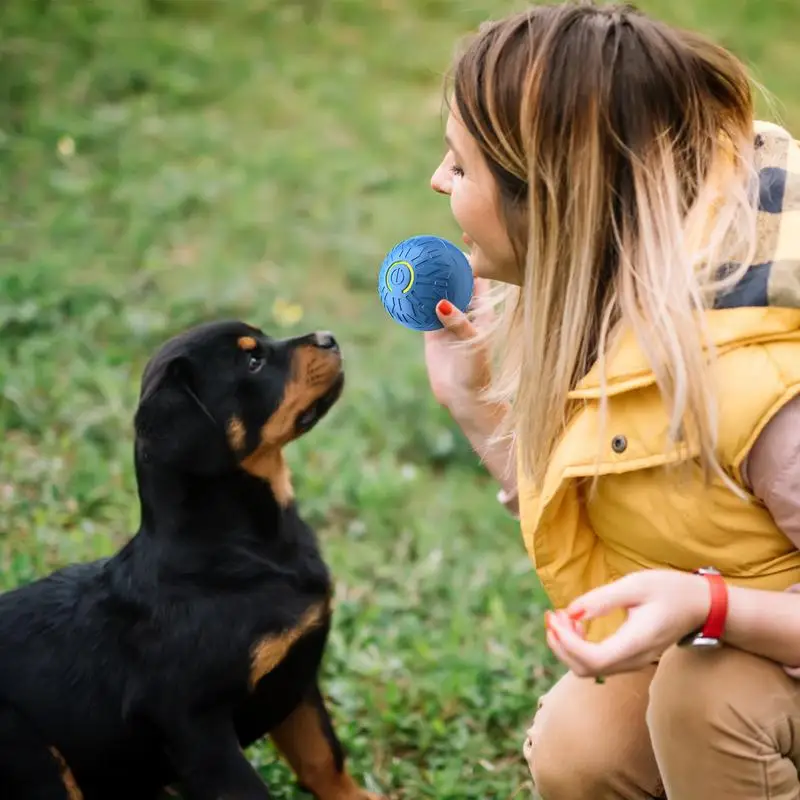 Electric Dog Ball Chew Toys Active Rolling Ball Rechargeable Play LED Flash Lights Peppy Chew Toy For Small Medium Large Dogs