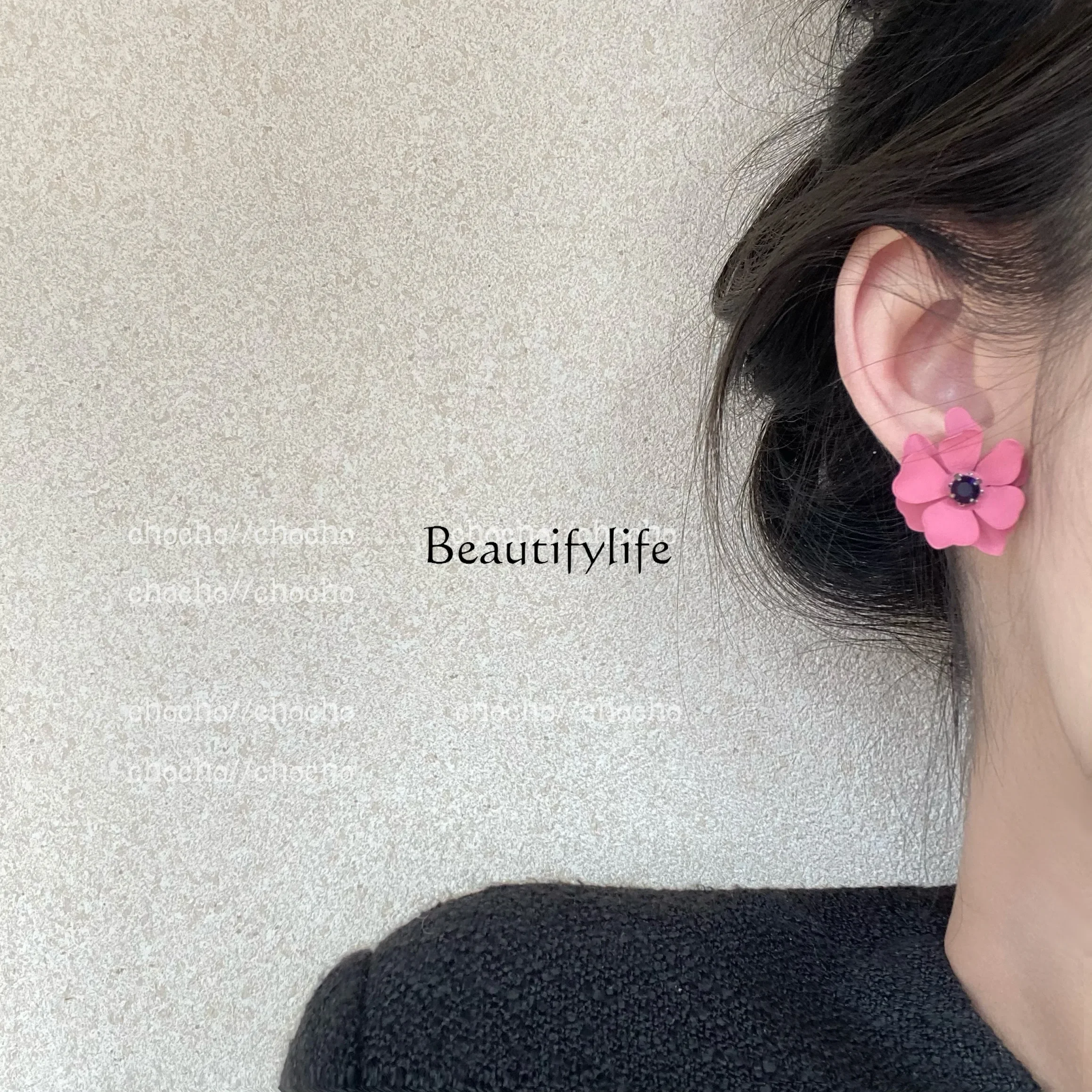 Niche Design Flower Earrings Sweet Personality Versatile Earrings