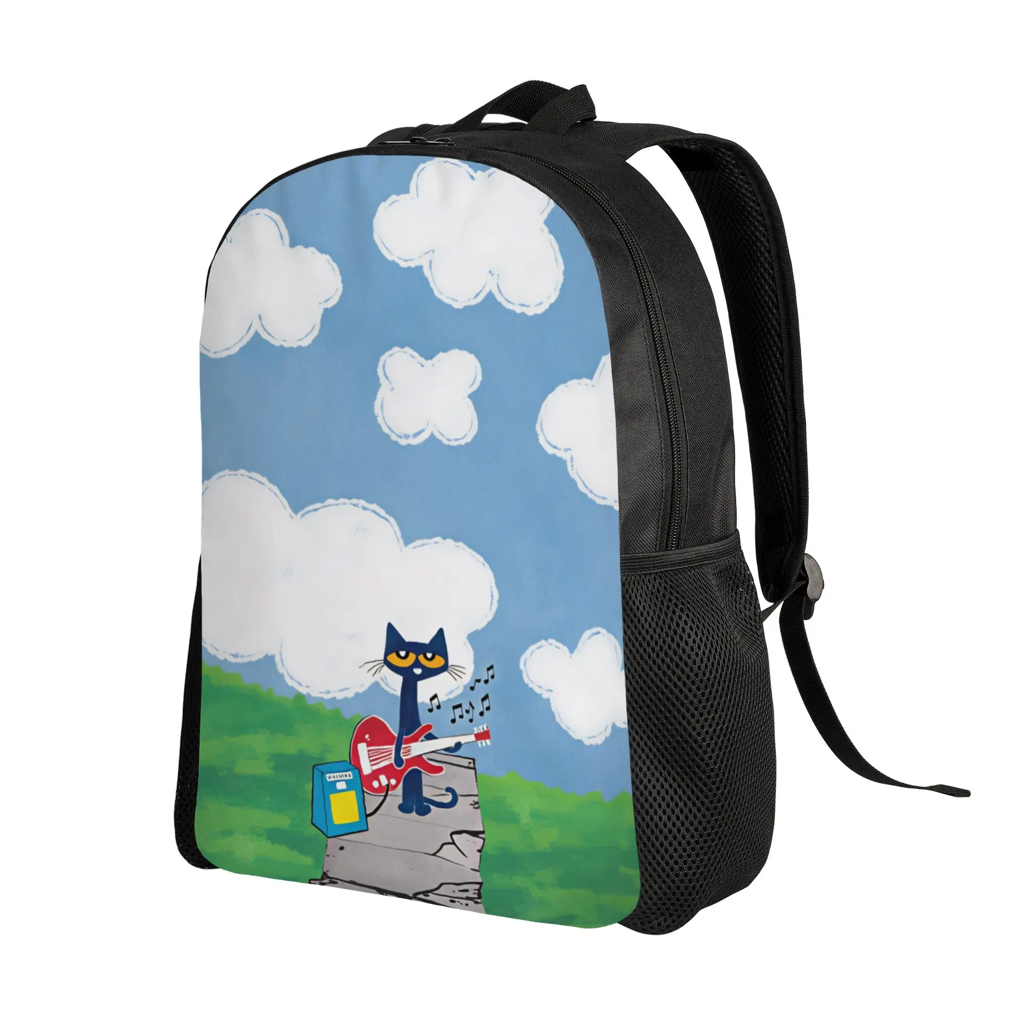 Pete The Cat Stars Comic Backpack Teen  Lightweight Backpacks Polyester Pretty School Bags Outdoor Designer Rucksack