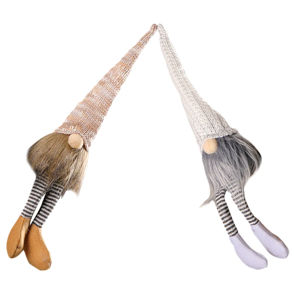 

2Pcs Christmas Gnomes Desktop Ornaments Holiday Tabletop Decorations Xmas Gnome Decor Indoor Christmas Room Gnome Decor