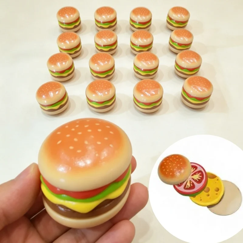 Nouveau Slider Magnétique EDC Amusant en Forme de Hamburger, Effet Superposé Simulé, Anti-Stress à Succion pour Adultes, Cadeau Scientifique Physique