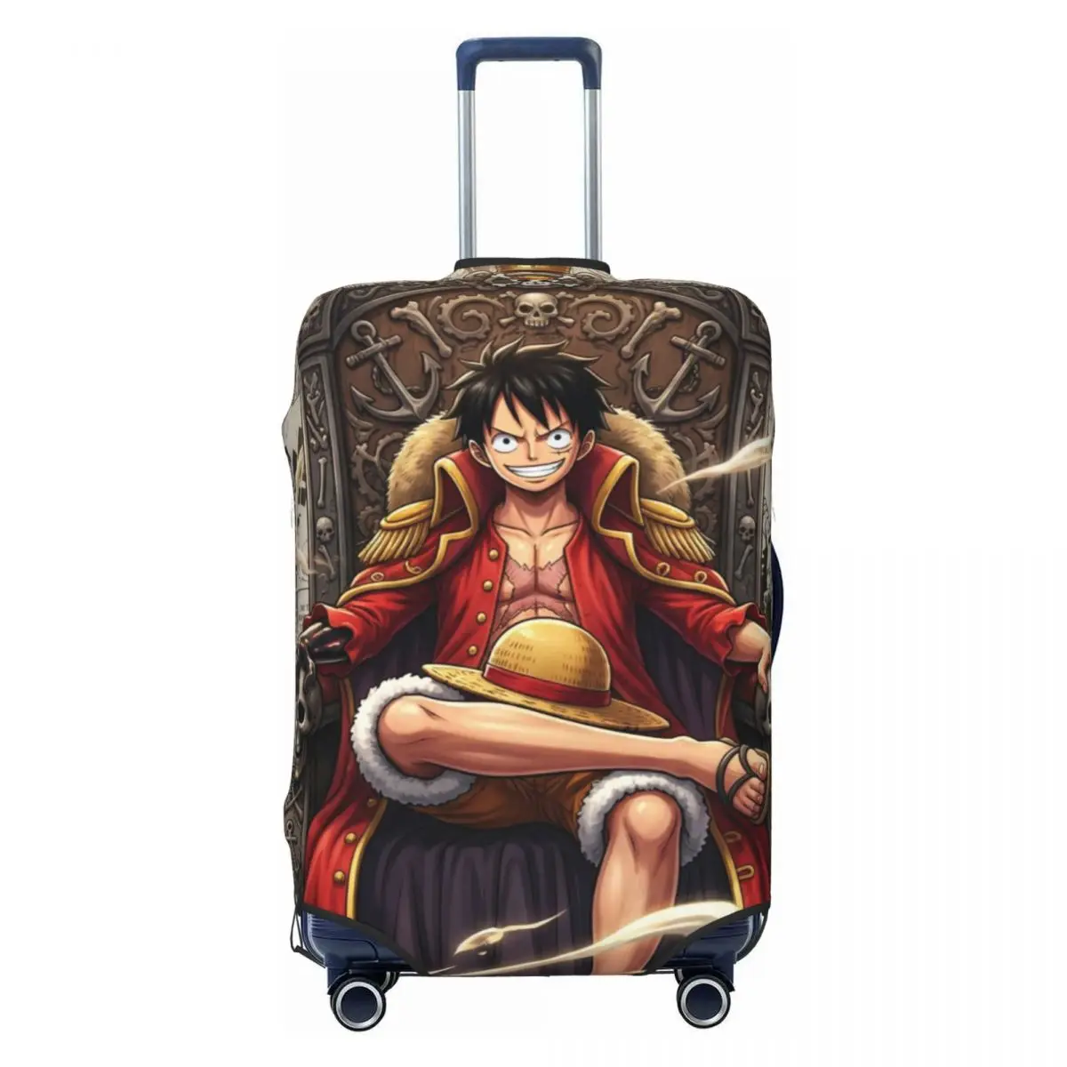 

Custom One Pieces Anime Monkey Luffy Luggage Cover Fashion Suitcase Protector Covers Suit For 18-32 inch