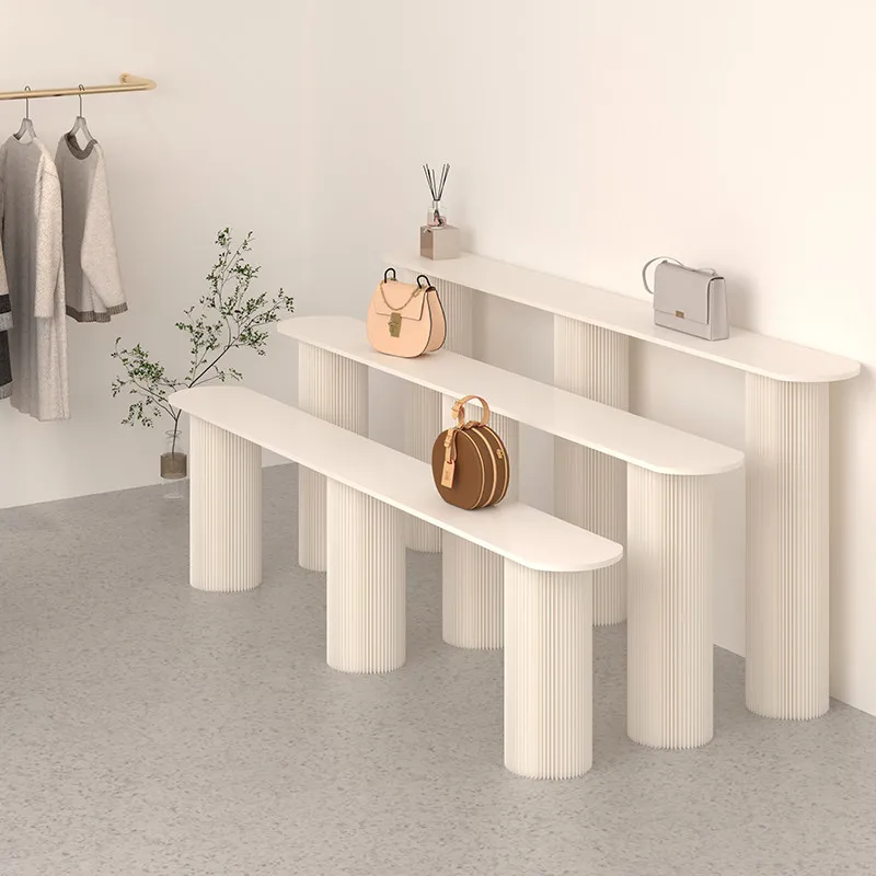 Stand d'exposition de produits sur plateforme Nakajima, type stand long, pour vitrine de centre commercial, présentoir du sol au plafond, en papier pliable